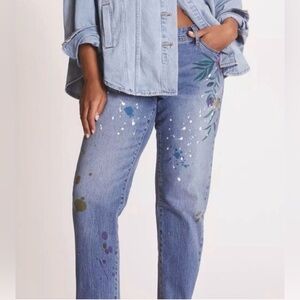 Anthropologie Pilcro Slim Boyfriend Distressed Jeans size 18W